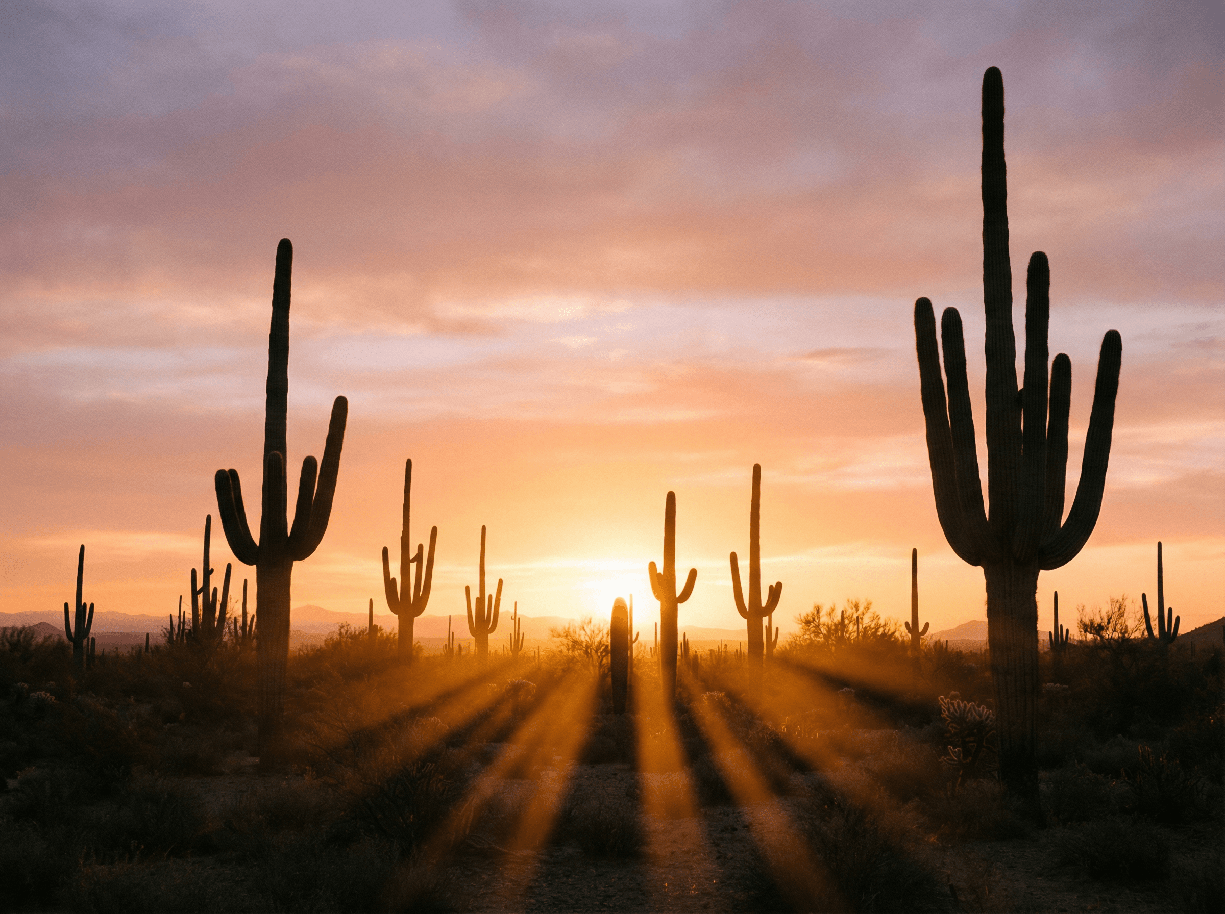 Arizona desert sunset